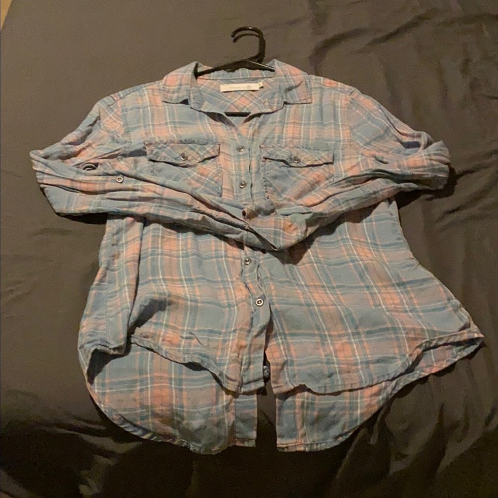 Back tie flannel